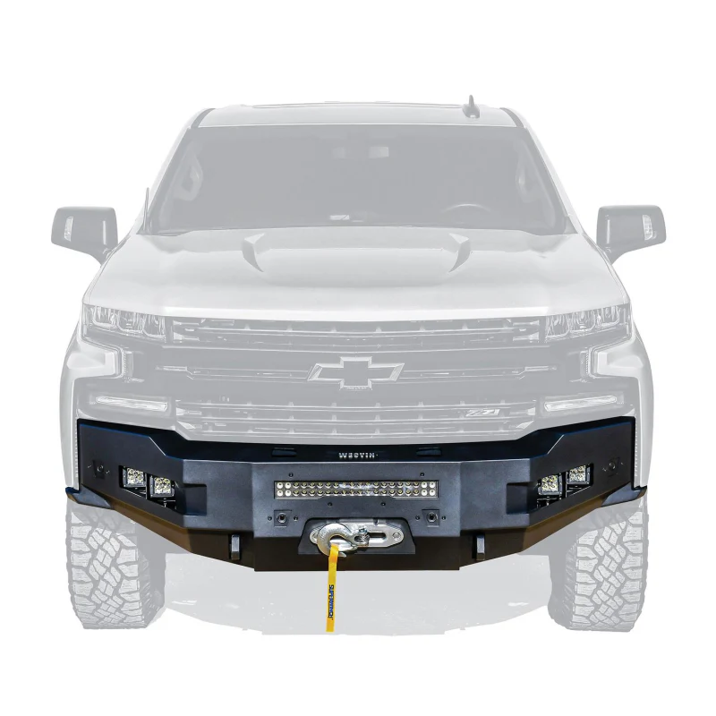 Westin Pro-Series Winch Mount Front Bumper Textured Black Steel Model 58-411215 - Image 4