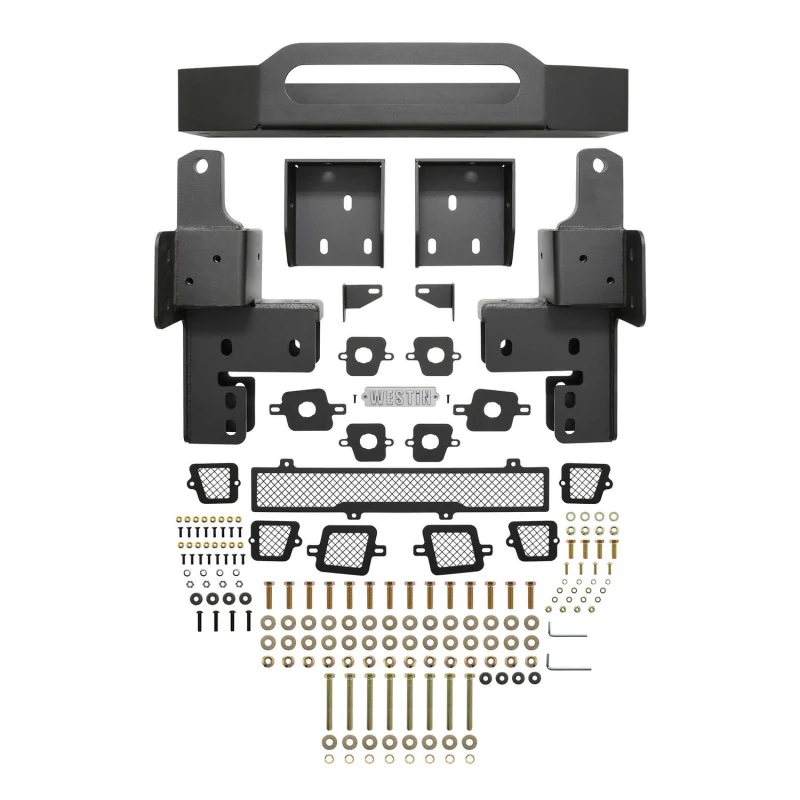 Westin Pro-Series Winch Mount Front Bumper Textured Black Steel Model 58-411235 - Image 10