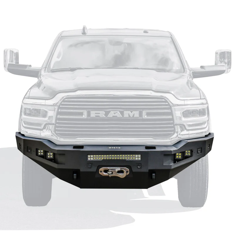 Westin Pro-Series Winch Mount Front Bumper Textured Black Steel Model 58-411235 - Image 4