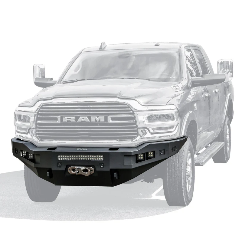 Westin Pro-Series Winch Mount Front Bumper Textured Black Steel Model 58-411235 - Image 5