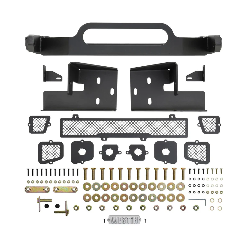 Westin Pro-Series Winch Mount Front Bumper Textured Black Steel Model 58-411245 - Image 10