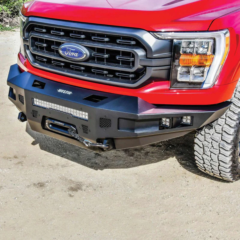 Westin Pro-Series Winch Mount Front Bumper Textured Black Steel Model 58-411245 - Image 6
