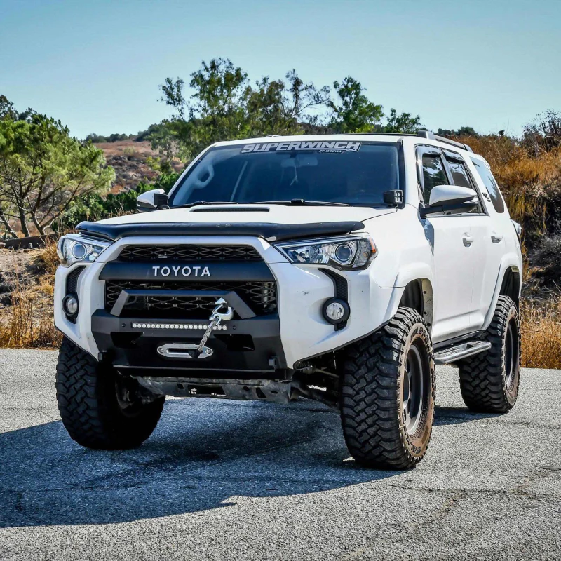 Westin Pro-Series Winch Mount Front Bumper With Angular Bull Bar Textured Black Model 58-411155ABK - Image 5