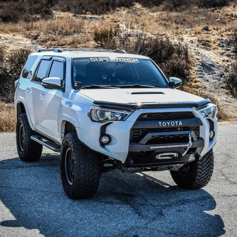Westin Pro-Series Winch Mount Front Bumper With Angular Bull Bar Textured Black Model 58-411155ABK - Image 6
