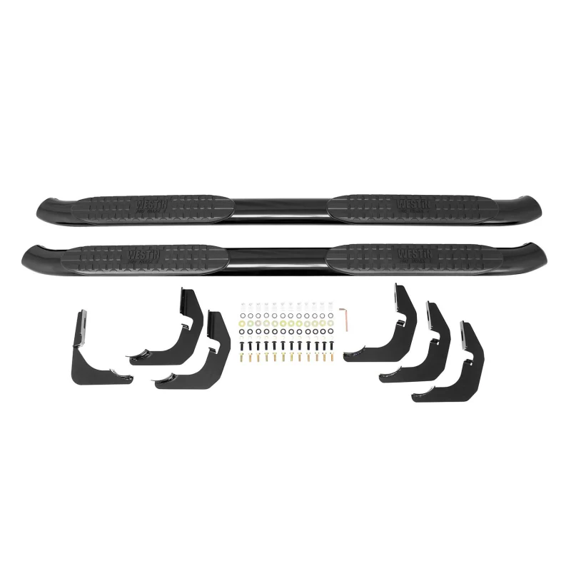 Westin PRO TRAXX 4 Oval Step Nerf Bars Black Steel For Super Cab Model 21-23515 - Image 2