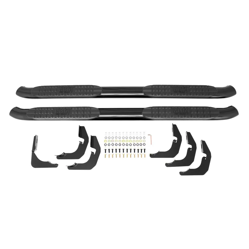 Westin PRO TRAXX 4 Oval Step Nerf Bars Black Wrinkle Steel Model 21-23315 - Image 2