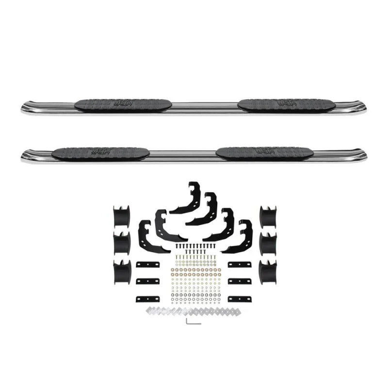 Westin PRO TRAXX 4 Oval Step Nerf Bars Polished Stainless Steel Model 21-24080 - Image 2