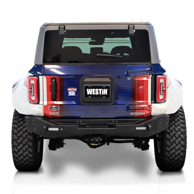Westin Spare Tire Delete Plate Textured Black Steel Model 59-89055 - Image 5