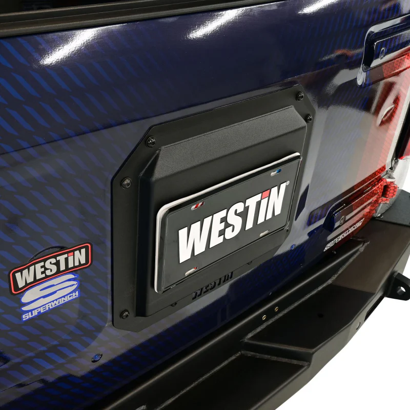 Westin Spare Tire Delete Plate Textured Black Steel Model 59-89055 - Image 7
