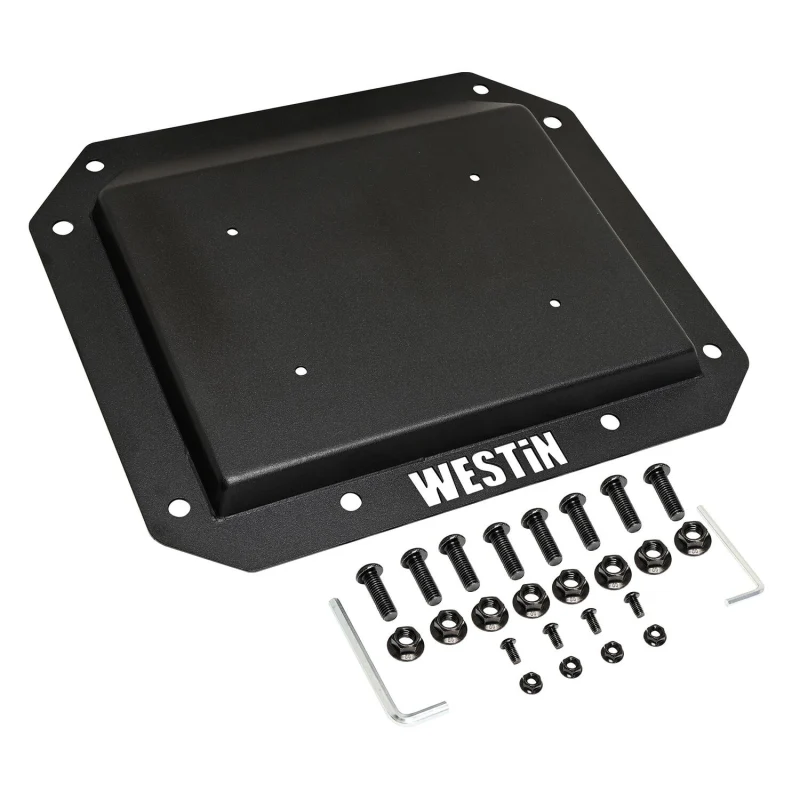 Westin Spare Tire Delete Plate Textured Black Steel Model 59-89055 - Image 9