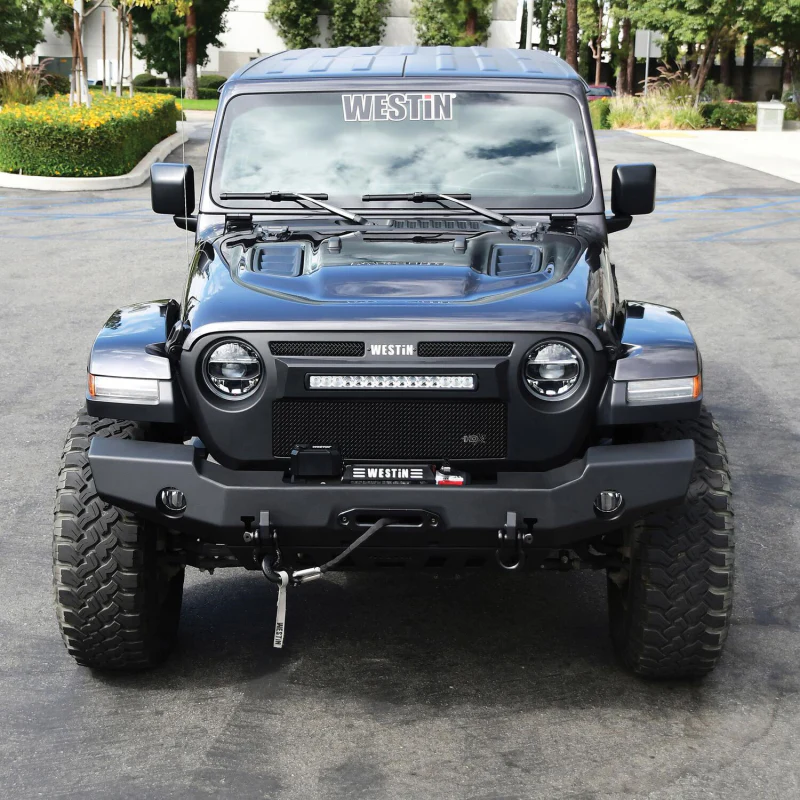 Westin WJ2 Full Width Front Bumper Textured Black Model 59-80105 - Image 4