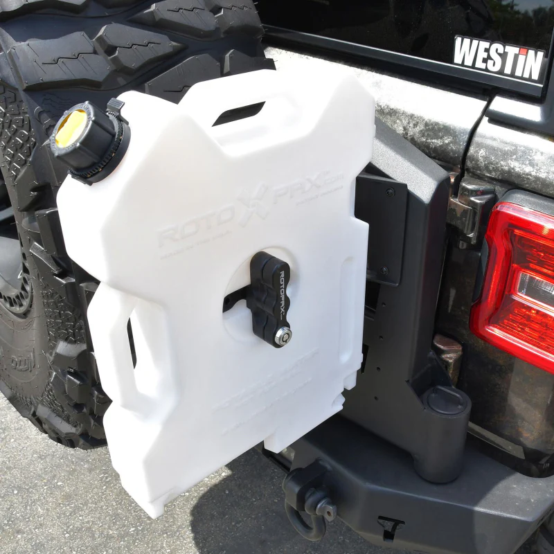 Westin WJ2 Rear Bumper RotoPax Jerry Can Mount Textured Black Model 59-89025 - Image 3