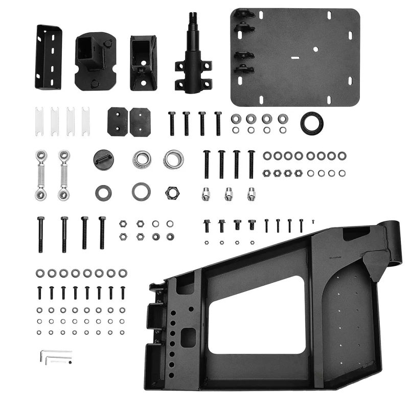 Westin WJ2 Rear Bumper w/Tire Carrier Steel Textured Black Model 59-82015 - Image 10