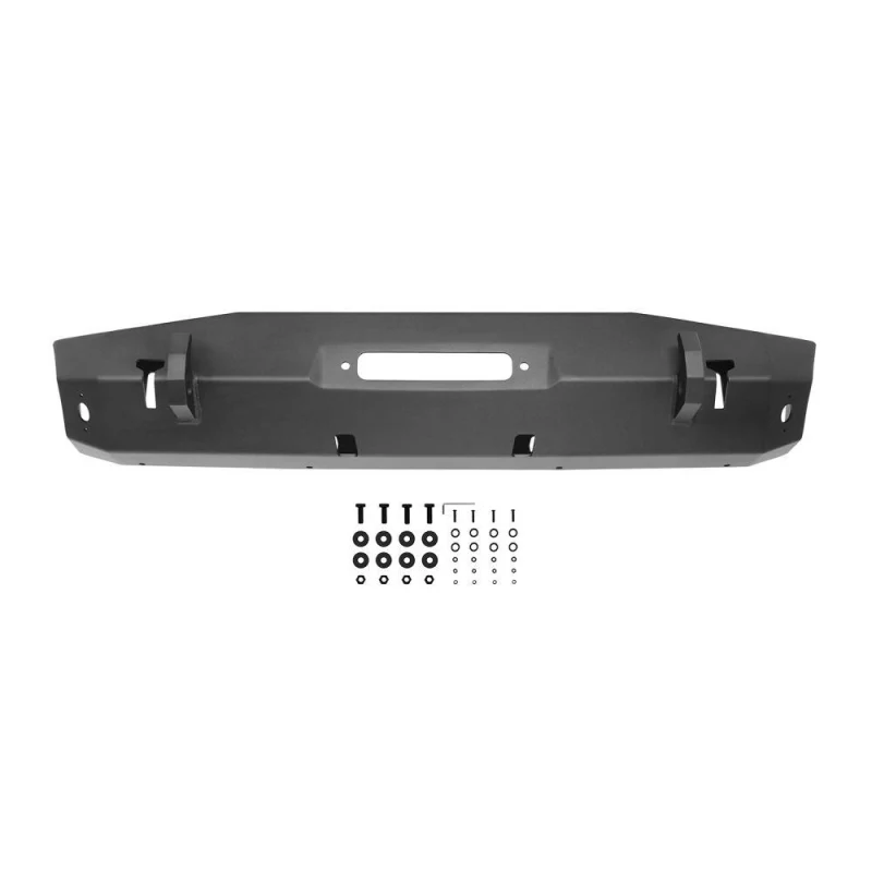 Westin WJ2 Stubby Front Bumper Steel Textured Black Model 59-80065 - Image 7