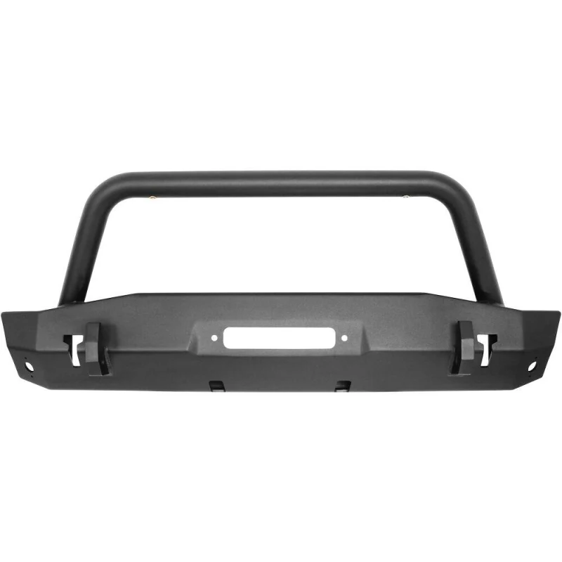 Westin WJ2 Stubby Front Bumper w/Bull Bar Steel Textured Black Model 59-80075 - Image 3
