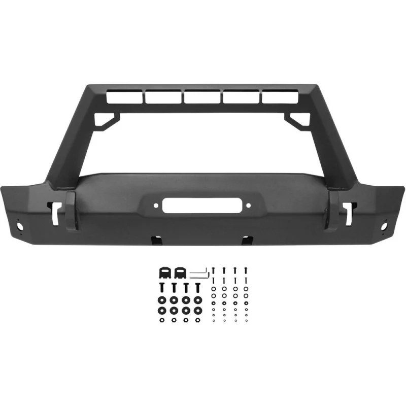 Westin WJ2 Stubby Front Bumper With LED Light Bar Mount Textured Black Steel Model 59-80085 - Image 13